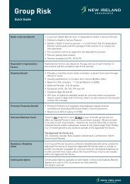 Group Risk Quick Guide. - New Ireland Assurance