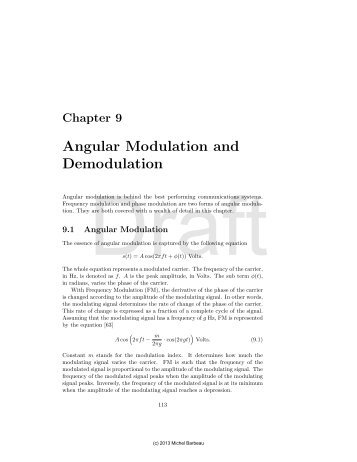 Angular Modulation and Demodulation