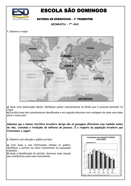 Geografia - Escola São Domingos