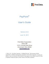 PayPoint User's Guide - First Data