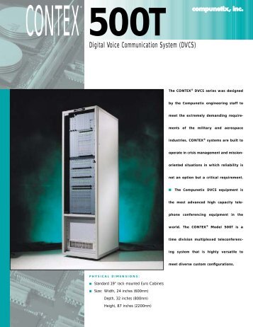 contex Â® 500t - Compunetix