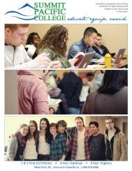 Summit Pacific College Catalogue 2012-13