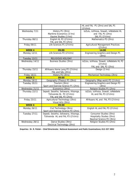 1 2012 national senior certificate (nsc) examination timetable ...