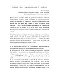 AlimentaÃ§Ã£o e SaÃºde â a responsabilidade de cada um e de todos ...