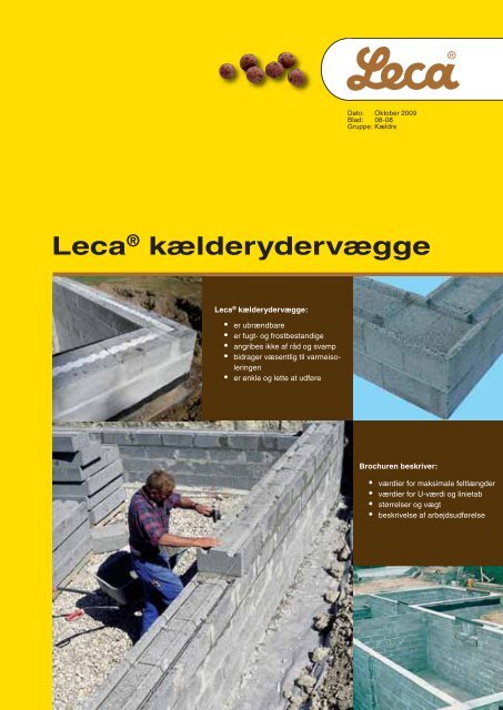 Leca® kælderydervægge - Weber