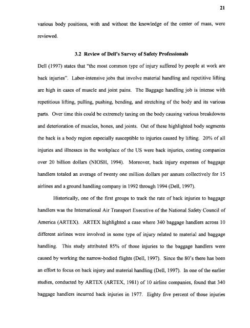 An ergonomic assessment of the airline baggage handler