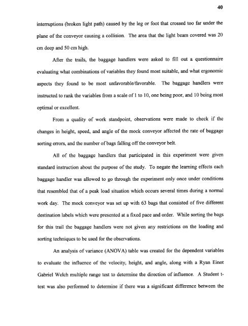 An ergonomic assessment of the airline baggage handler