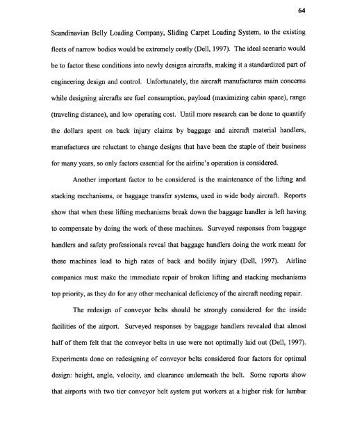 An ergonomic assessment of the airline baggage handler