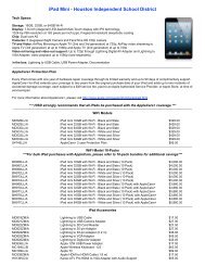 Apple iPad - Houston Independent School District