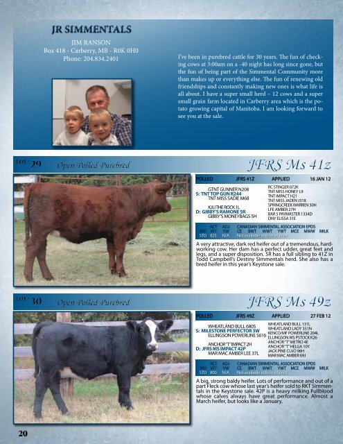 downhill simmentals - Bouchard Livestock International