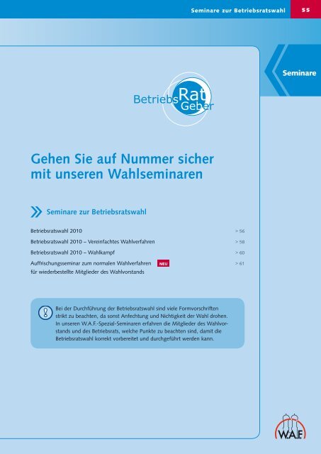 BR-Wahl Handbuch - WAF