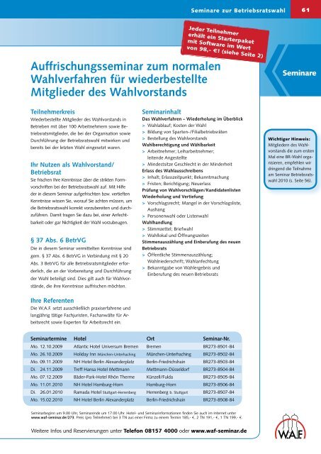 BR-Wahl Handbuch - WAF