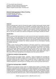 Selective Hydrogenation in Steam Cracking Abstract Introduction C2 ...