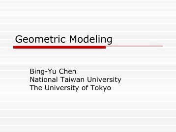 Geometric Modeling - Computer Graphics Laboratory