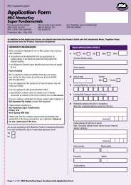 MLC MasterKey Super Fundamentals Application Form