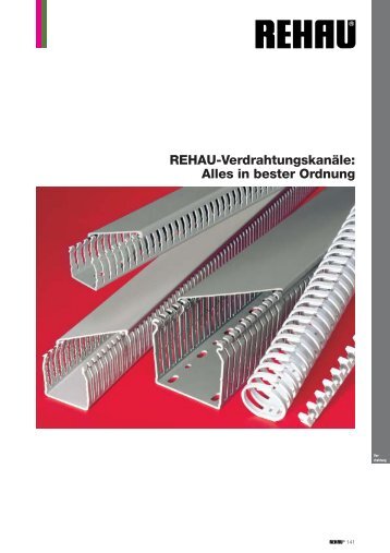 REHAU-VerdrahtungskanÃƒÂ¤le: Alles in bester Ordnung