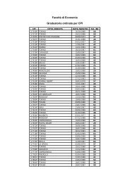 FacoltÃ  di Economia Graduatoria ordinata per CPI - FacoltÃ¡ di ...