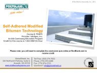 Self-Adhered Modified Bitumen Technology - Ron Blank ...