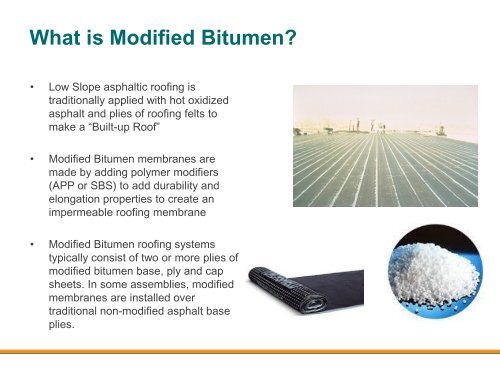 Self-Adhered Modified Bitumen Technology - Ron Blank ...
