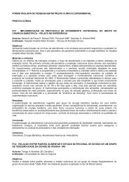 fórum paulista de pesquisa em nutrição clínica e ... - Nutritotal