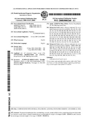 View a patent sample - Formulation Patents in Consumer Products