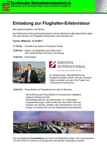 Flughafen Dresden - Einladung - MB-Riskmanagement