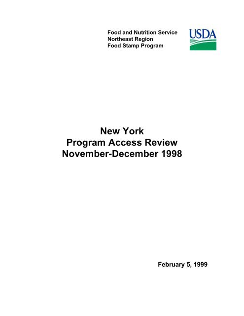 New York Program Access Review