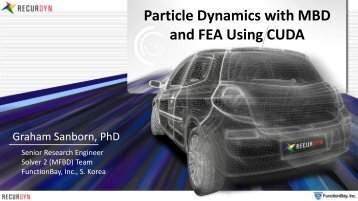 Particle Dynamics with MBD and FEA Using CUDA