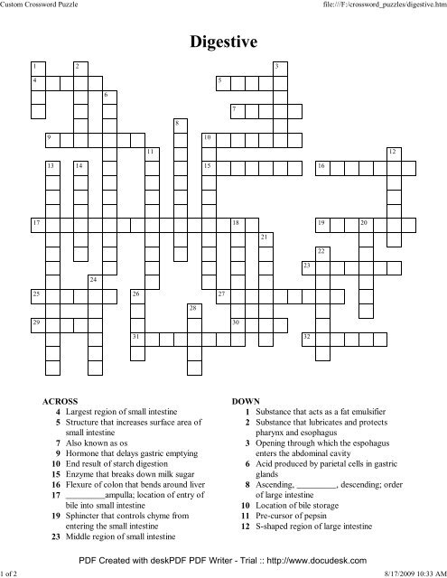 Custom Crossword Puzzle
