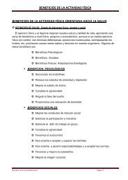 BENEFICIOS DE LA ACTIVIDAD FÃSICA - IES Rey Pastor