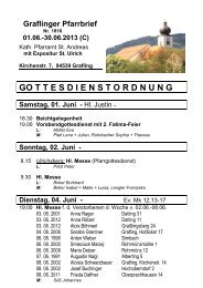 Juni 2013 - Pfarrei St. Andreas in Grafling