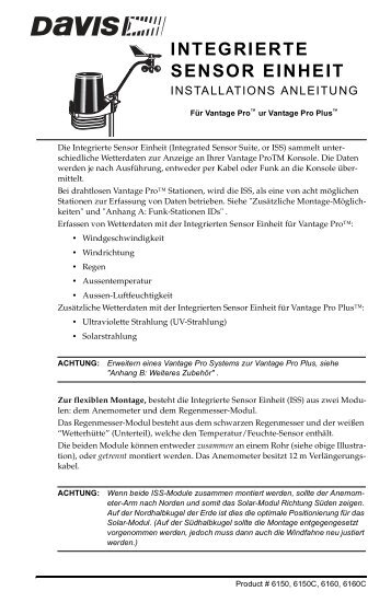 und Montageanleitung der Sensorstation (ISS) - e-wetter Aktuell