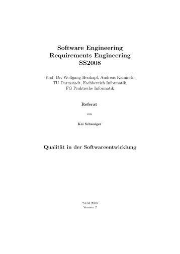 Erweitertes Wasserfallmodell - PI - Praktische Informatik