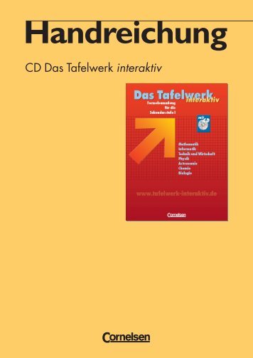 Benutzerhandbuch herunterladen - Tafelwerk interaktiv