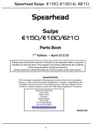 Swipe E150 / E180 / E210 - Spearhead Machinery Ltd - UK.COM