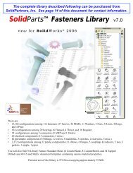 SolidParts Fasteners Library v7.0 (Demo) README - SolidWorks