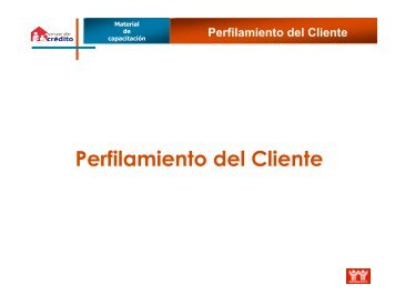 PERFILAMIENTO DEL CLIENTE presentaciÃ³n - Infonavit