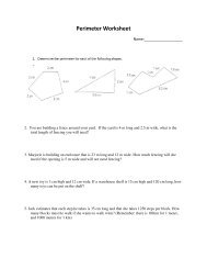 Perimeter Worksheet - AbbyNet