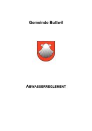 Abwasserreglement - Gemeinde Buttwil