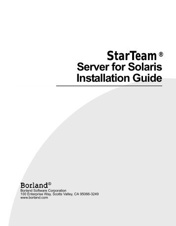 StarTeam® - Borland Technical Publications