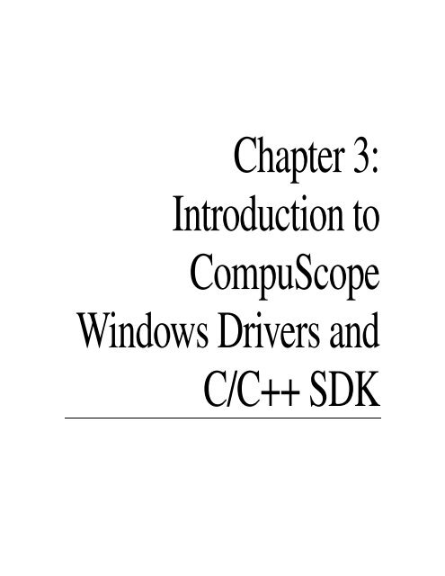 CompuScope SDK Manua.. - Egmont Instruments