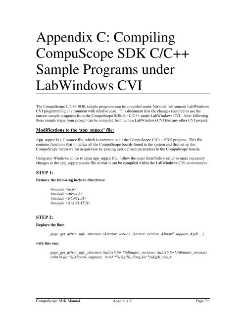 CompuScope SDK Manua.. - Egmont Instruments