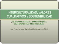 INTERCULTURALIDAD, VALORES CUALITATIVOS y ...