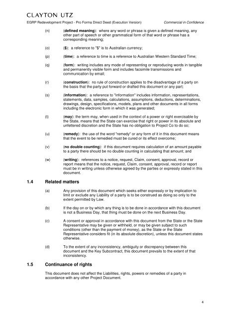 Direct Deed - Department of Treasury - The Western Australian ...