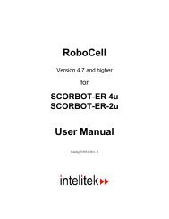 RoboCell User Manual - Intelitek Downloads