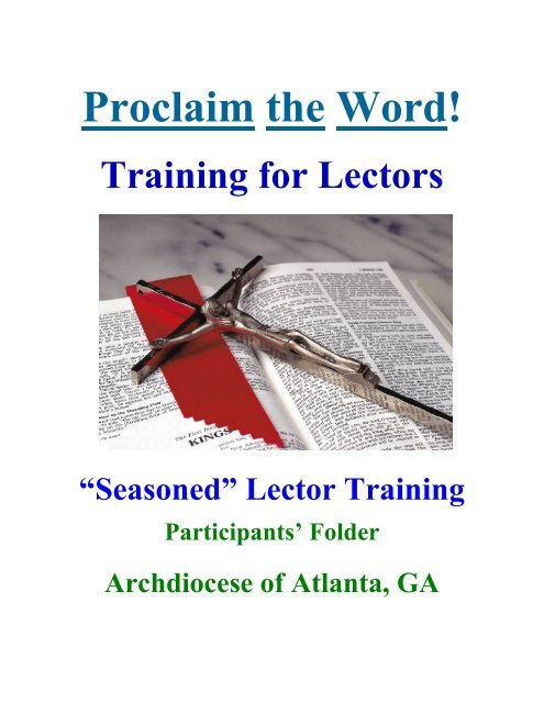 Proclaim the Word! Training for Lectors - Archdiocese of Atlanta