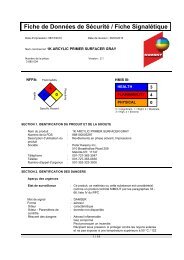 Fiche de DonnÃ©es de SÃ©curitÃ© / Fiche SignalÃ©tique