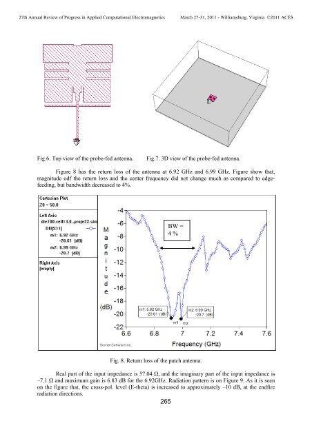 Wideband Microstrip Patch Antenna at 7 GHz - Sonnet Software