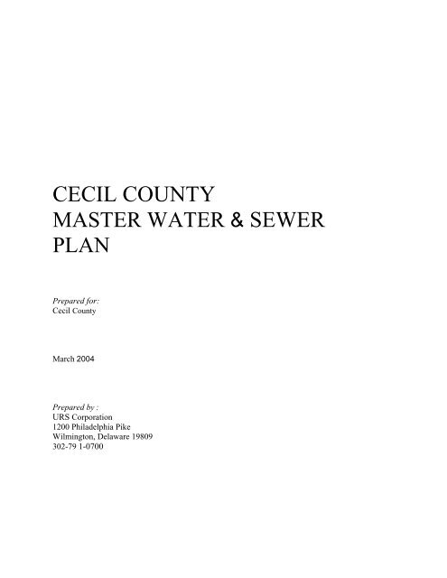 cecil county master water & sewer plan - Cecil County Government