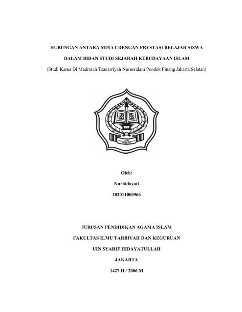 Hubungan Antara Minat Dengan Prestasi Belajar Idb4